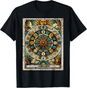 Tarot Card The World T-Shirt - T-Shirt | Black