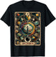 Distressed Grunge Worn Out Style The World Tarot Card T-Shirt - T-Shirt | Black