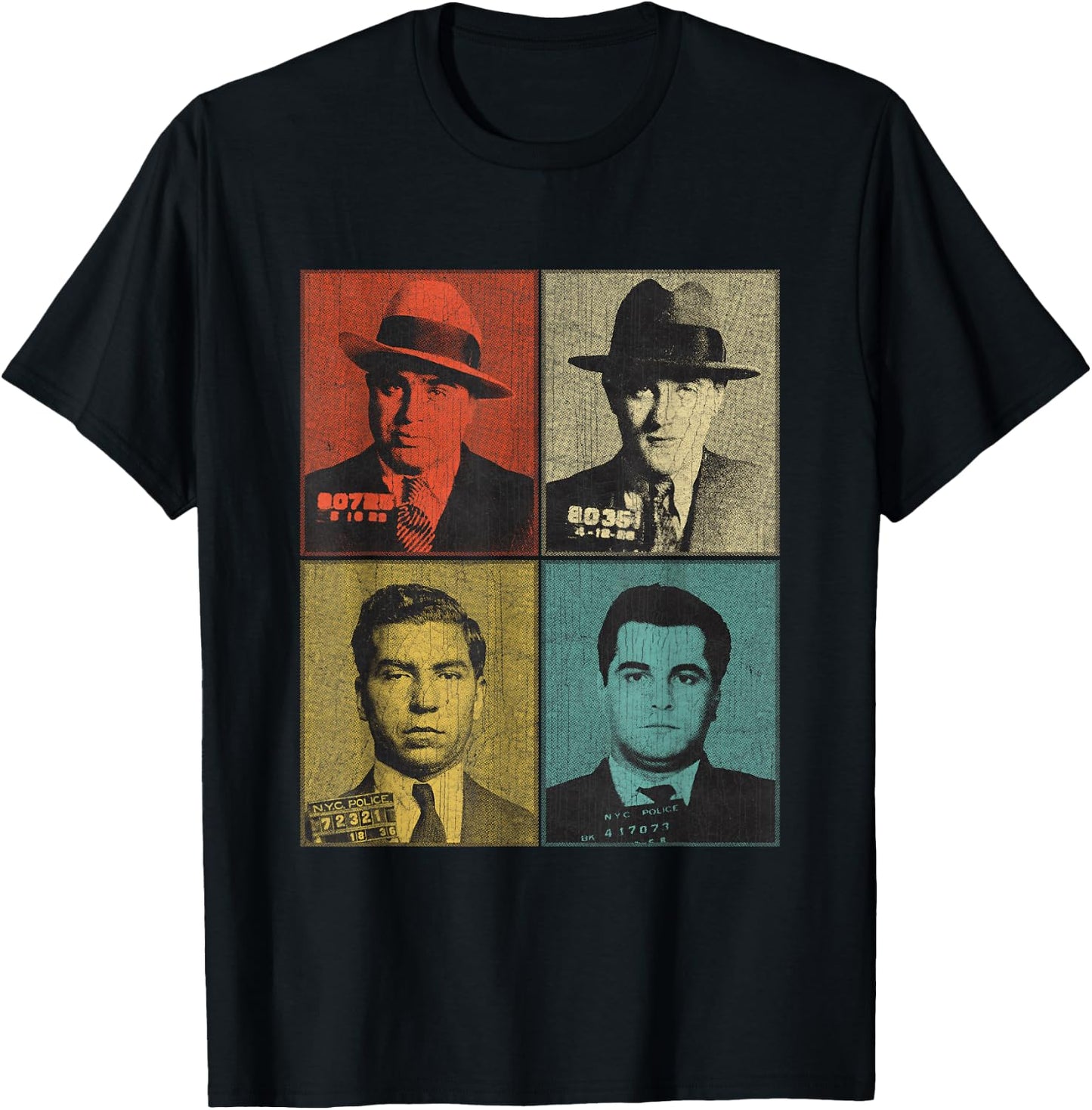 American Gangsters Mafia Bosses Small T-Shirt - T-Shirt | Black
