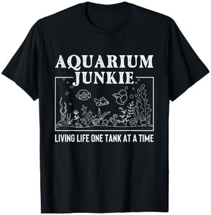 Aquarium Junkie - Fishkeeper Fishkeeping Fish Tank T-Shirt - T-Shirt | Black