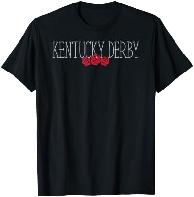 Kentucky Derby Roses Logo Officially Licensed T-Shirt - T-Shirt | Black