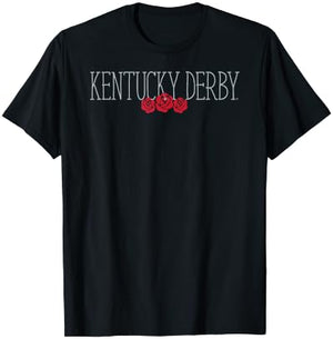 Kentucky Derby Roses Logo Officially Licensed T-Shirt - T-Shirt | Black