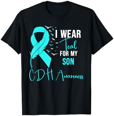 CDH Awareness I Wear Teal for My Son T-Shirt - T-Shirt | Black