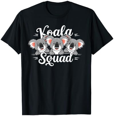 Koala Squad Design for Koala Lover Stuff | Cool Koala Bear T-Shirt - T-Shirt | Black