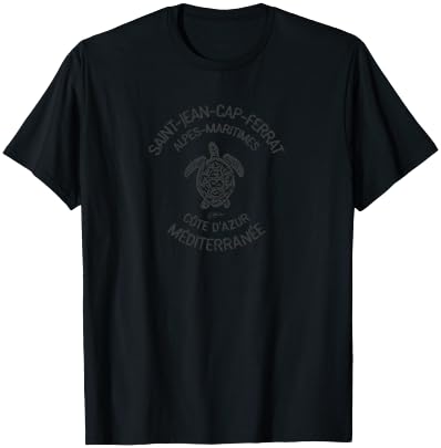 JCombs: Saint-Jean-Cap-Ferrat, Sea Turtle T-Shirt - T-Shirt | Black