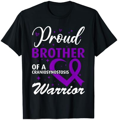 Proud Brother of a Craniosynostosis Warrior T-Shirt - T-Shirt | Black
