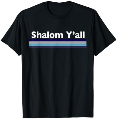 Shalom Y'all Retro Vintage T-Shirt - T-Shirt | Black