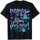 Mama Of The Birthday Mermaid Bday Party Mermaid T-Shirt - T-Shirt | Black