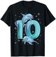 10 Year Old Dolphin 10th Birthday Girl Party Dolphin Lover T-Shirt - T-Shirt | Black