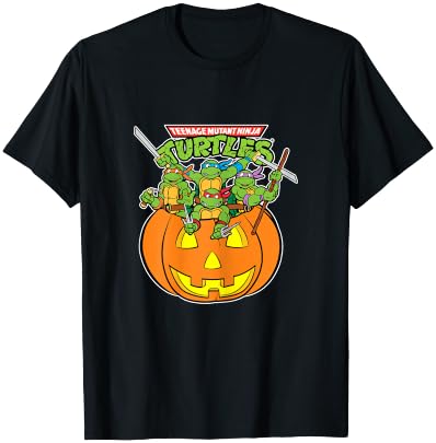 Teenage Mutant Ninja Turtles Group Shot Pumpkin T-Shirt - T-Shirt | Black