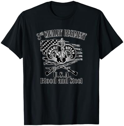 3rd Cavalry Regiment (Front Design) T-Shirt - T-Shirt | Black