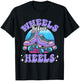 Wheels Before Heels | Roller Skating | Kids T-Shirt - T-Shirt | Black